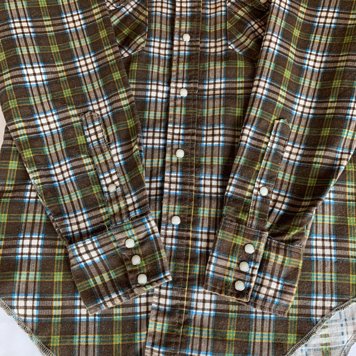 70s Wrangler 110MW PRINTNEL WESTERN SHIRT DEAD STOCK 70s Wrangler 110MW PRINTNEL WESTERN SHIRT DEAD STOCK