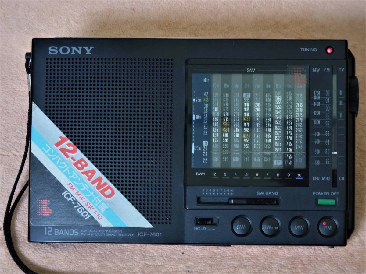 !SONY[ICF-7601]AM/FM/SW 12 band reception is possible to do transistor radio control 22011830