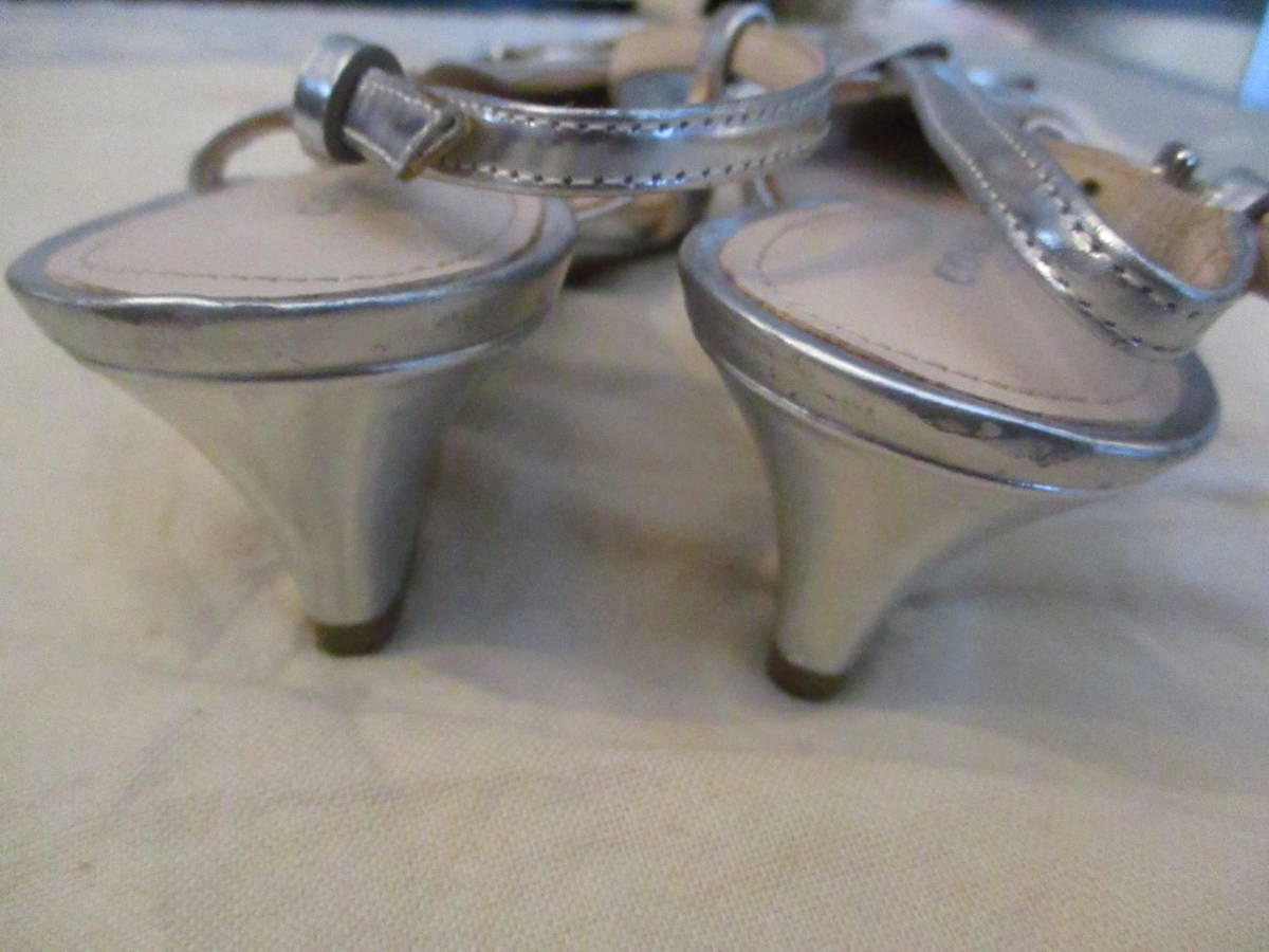 #COACH Coach кожа лента есть туфли-лодочки серебряный 37,5 свадьба презентация стандартный товар #