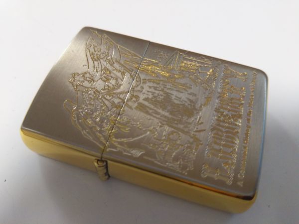 超美品 新品 超貴重品!! ビンテージ ジッポー 自由の女神 斜めロゴ 金銀メッキコンビ 1991年6月製 F ⅤⅡ 超美品 新品 超貴重品!! ビンテージ ジッポー 自由の女神 斜めロゴ 金銀メッキコンビ 1991年6月製 F ⅤⅡ
