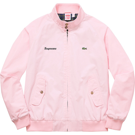 即決 supreme lacoste Harrington Jacket pink S