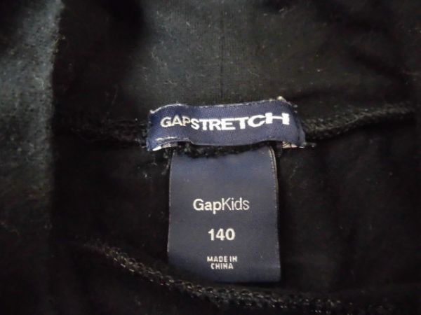 (11363)Gap kids ギャップ　キッズ　長袖　ストレッチ　タートルネック　カットソー 　ブラック 　140㎝ 　USED_画像3