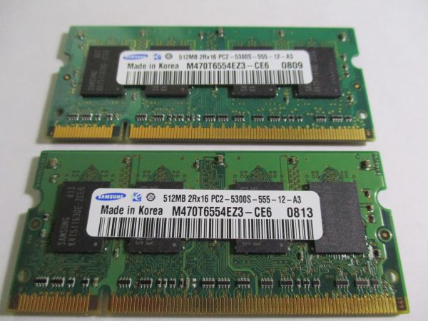 若者の大愛商品 オープニング 大放出セール SAMSUNG PC2-5300S 1GB 512MB×2枚 DDR2-667 2 t669.org t669.org