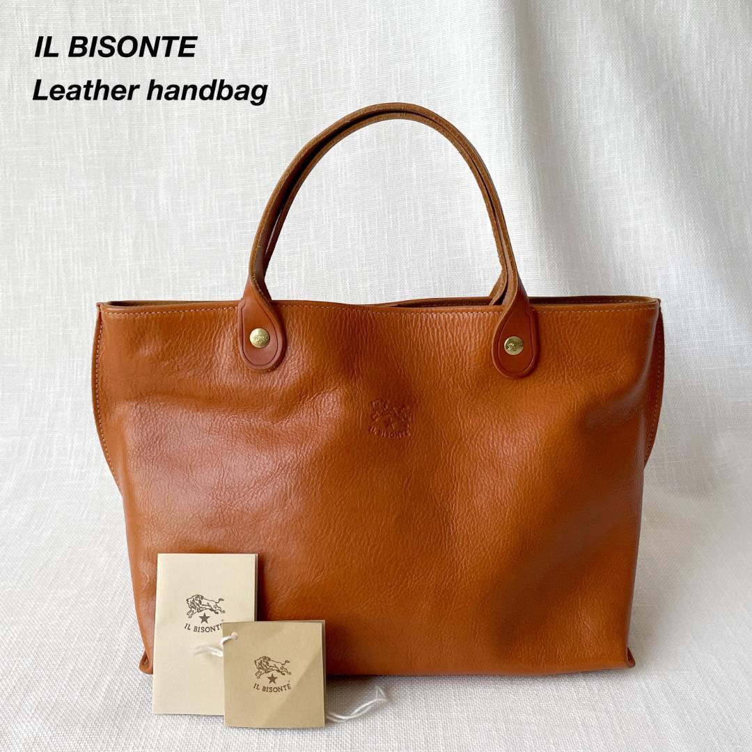 □上品を持ち運ぶ IL BISONTE イルビゾンテ レザー ハンドバッグ