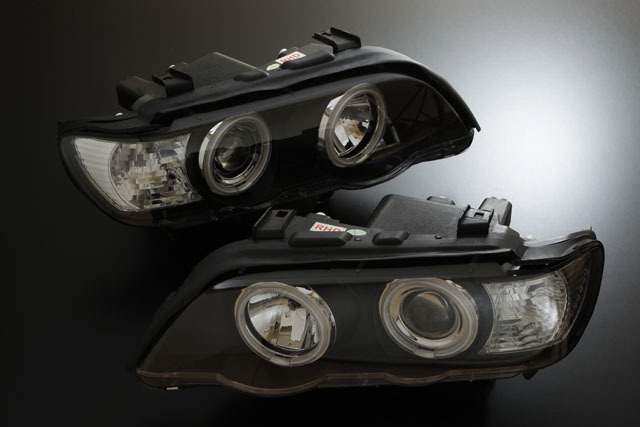 最安保証 89%OFF ヘッドライト ヘッドランプ CCFL 新しい到着 ブラック BMW 00-03 左右セット レベ付 X5