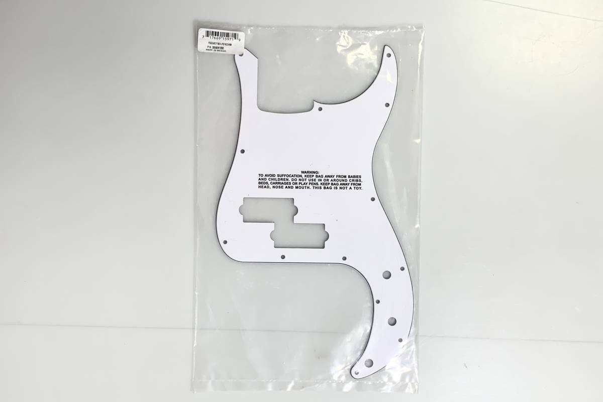 【new】Fender / Pickguard, Mexico Precision Bass, White, 3 Ply 58261000【横浜店】-Geek IN Box-