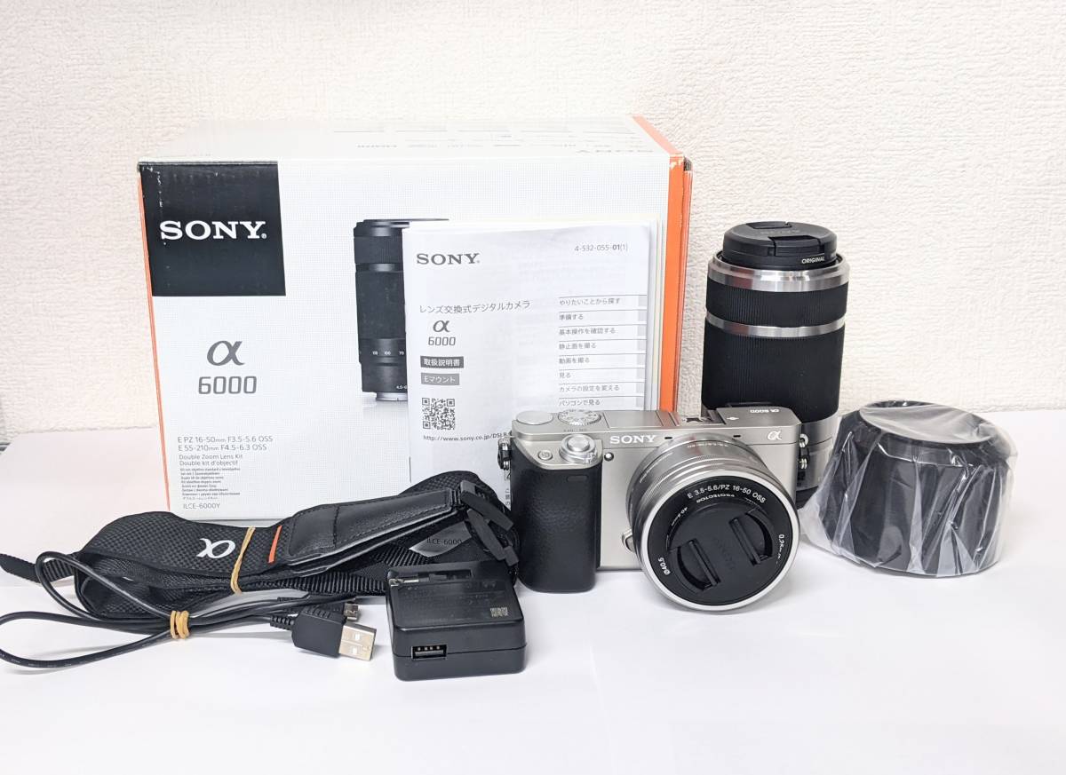 1115】極美品 SONY ソニー α6000 ILCE-6000Y ダブルズームキット