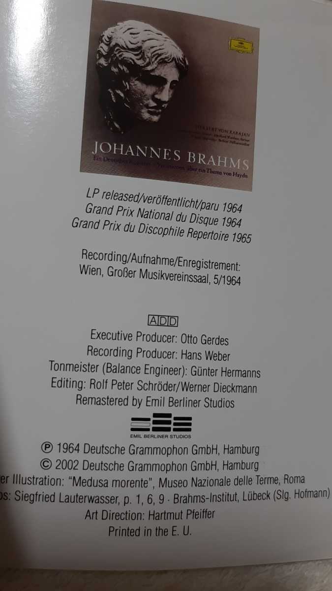 ブラームス「ドイツ・レクイエム」カラヤン指揮ベルリンフィルハーモニー管弦楽団1964年録音輸入盤_画像10