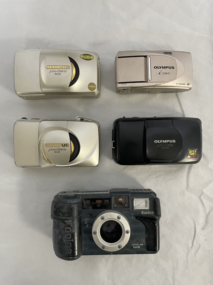 カメラまとめ売り 5台 【OLYMPUS μ mju ZOOM】【KONICA 現場監督