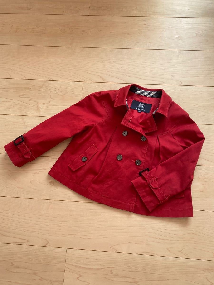 BURBERRY バーバリー キッズ 赤 ショートトレンチコート サイズ BURBERRY バーバリー キッズ 赤 ショートトレンチコート サイズ