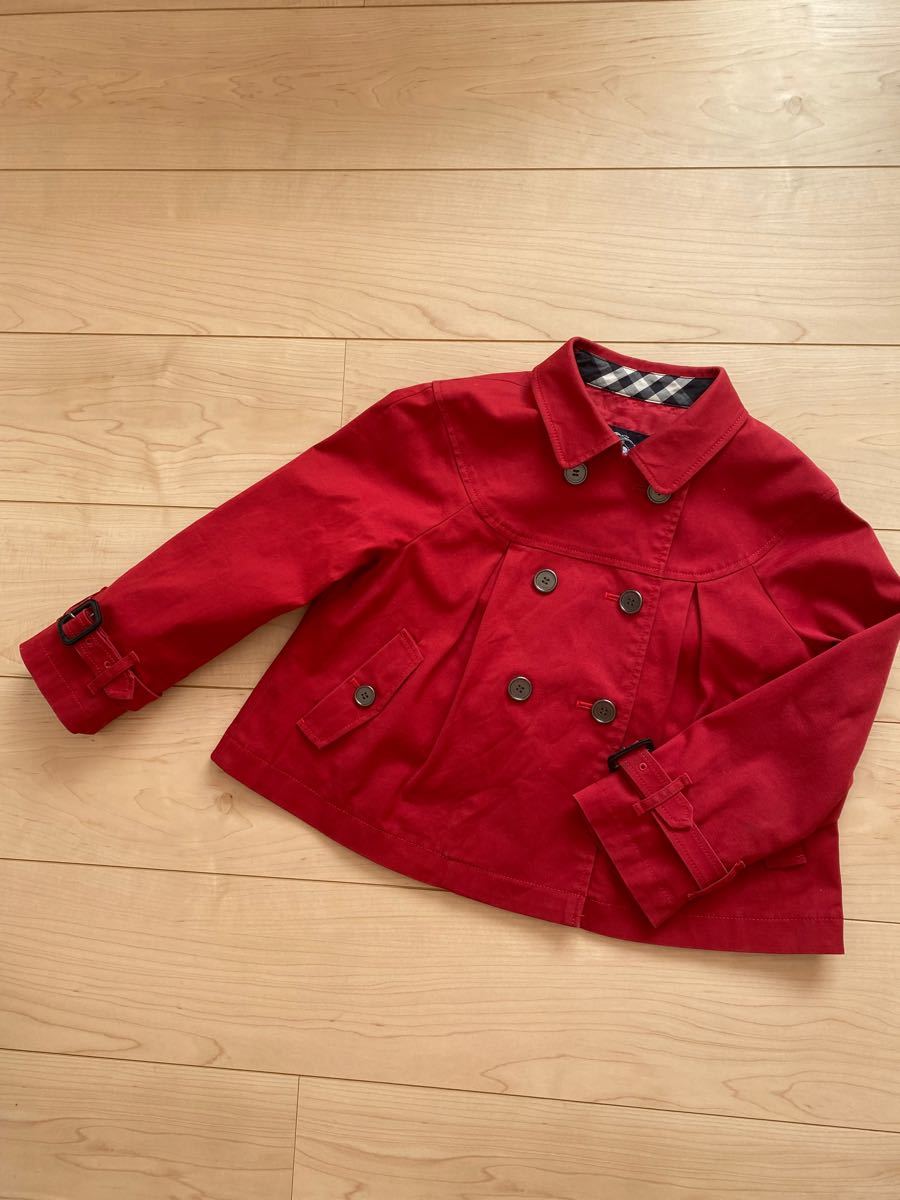 BURBERRY バーバリー キッズ 赤 ショートトレンチコート サイズ BURBERRY バーバリー キッズ 赤 ショートトレンチコート サイズ