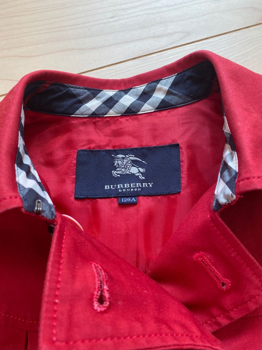 BURBERRY バーバリー キッズ 赤 ショートトレンチコート サイズ BURBERRY バーバリー キッズ 赤 ショートトレンチコート サイズ