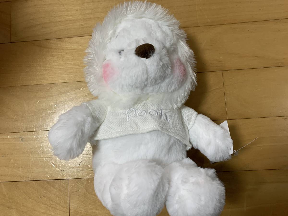 人気ブランド 新品 くまのプーさん パーカーニットセーター付き ホワイト ぬいぐるみ 白 おすわり ディズニー 人気ブランド 新品 くまのプーさん パーカーニットセーター付き ホワイト ぬいぐるみ 白 おすわり ディズニー