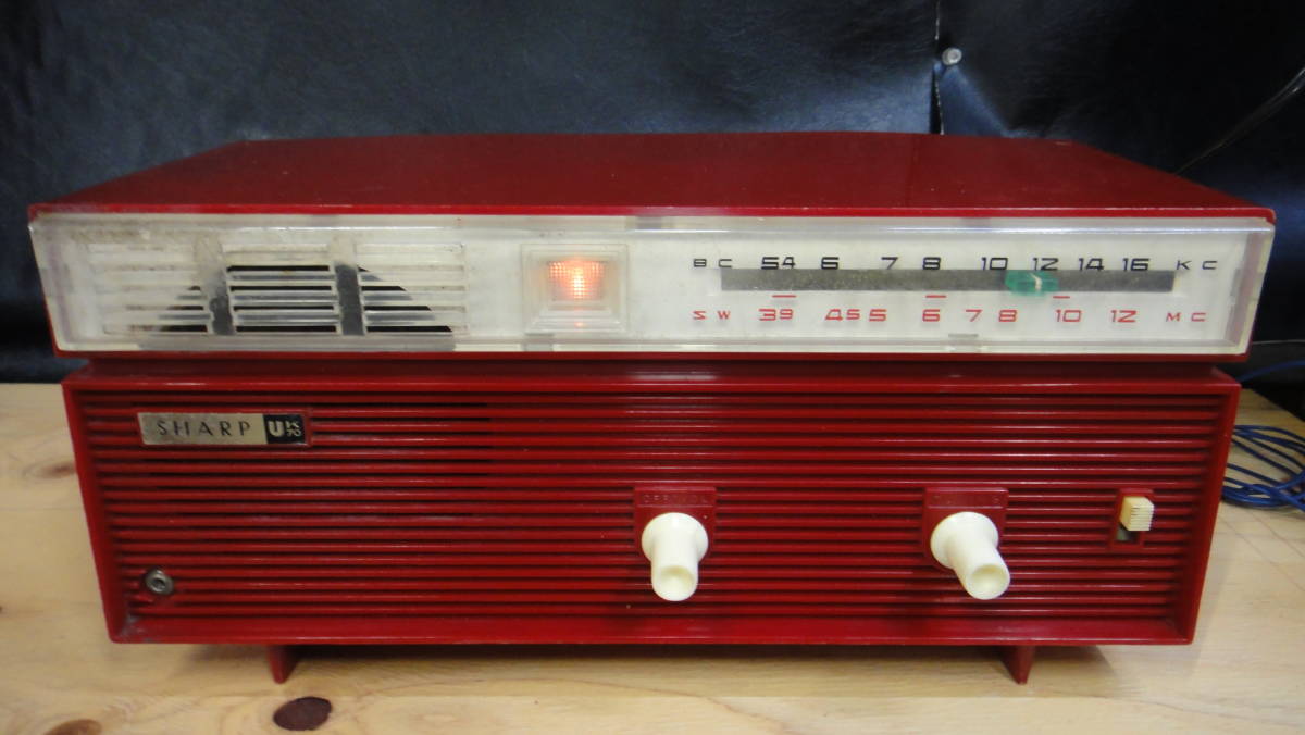 ヤフオク! - ☆希少 昭和レトロ シャープ UK-70 真空管ラジオ 現...