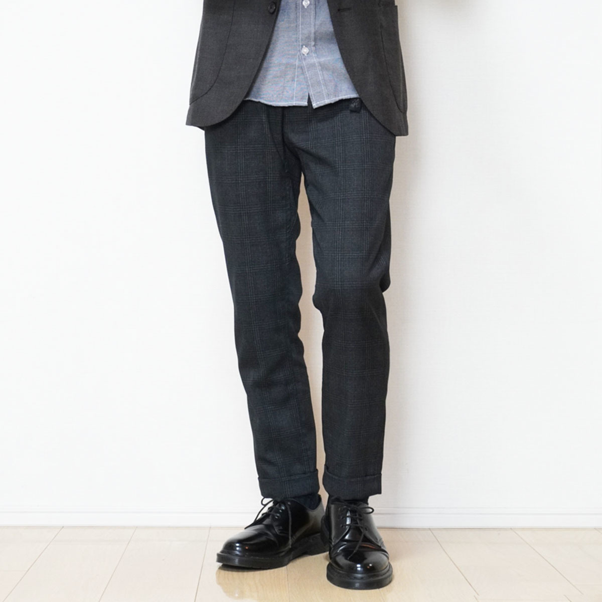 GRAMICCI × EDIFICE 別注 グレンチェック トラウザーパンツ【S GRAMICCI × EDIFICE 別注 グレンチェック トラウザーパンツ【S