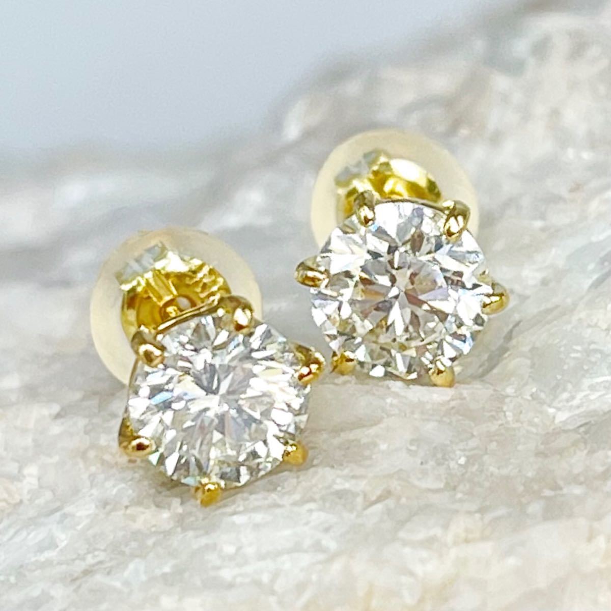 大勧め 新品 18金天然ブルーサファイアダイヤモンドピアス 天然