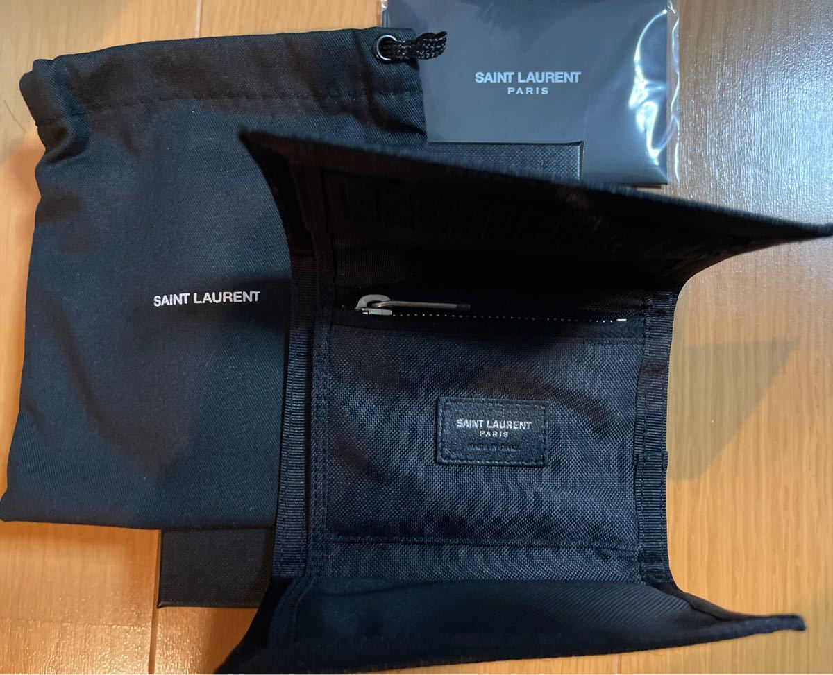○未使用 Saint Laurent Paris サンローラン パリ 三つ折り財布 正規品