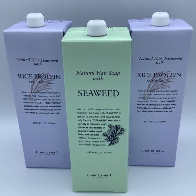 ルベルナチュラルヘアーソープシーウィード1600ml×1本、ライス
