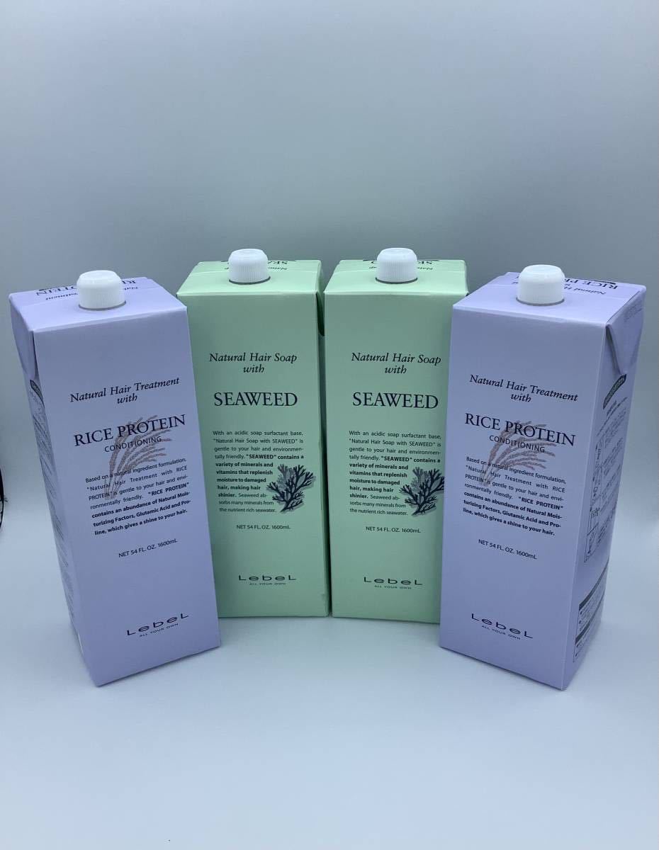 ルベルナチュラルヘアーソープシーウィード1600ml×2、ライス