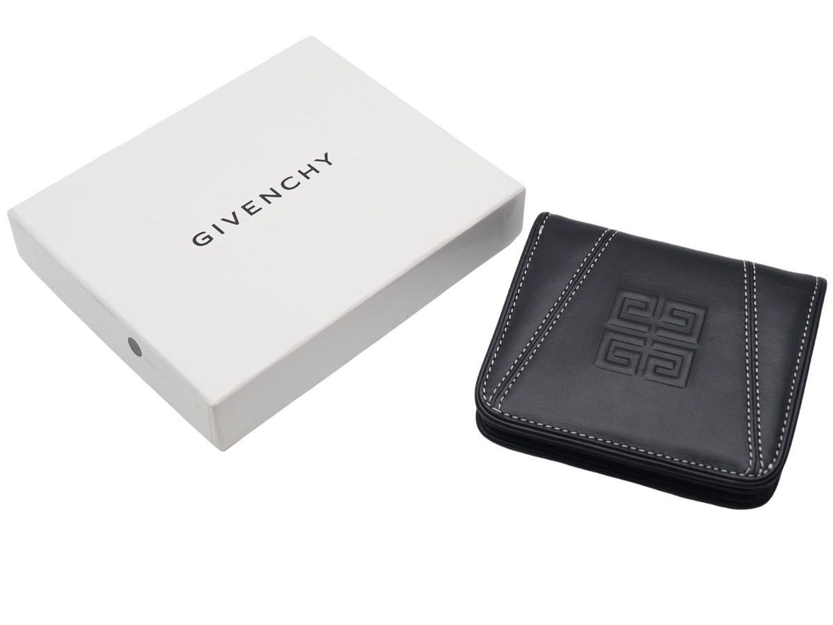 GIVENCHY ジバンシー 二つ折り 財布 コインケース ブラック ロゴ