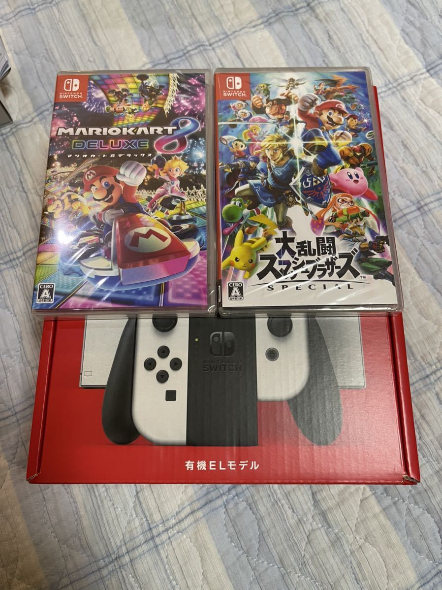 送料無料・新品未開封】Nintendo Switch 本体 有機el ホワイト マリオ