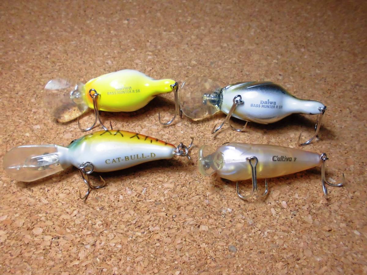 Daiwa ダイワ BASS HUNTER R バスハンター 50F SR C'ultiva DOUBLE HOOK cat-bull-d カルティバ ブラックバス クランク ベイト ルアー old_画像5