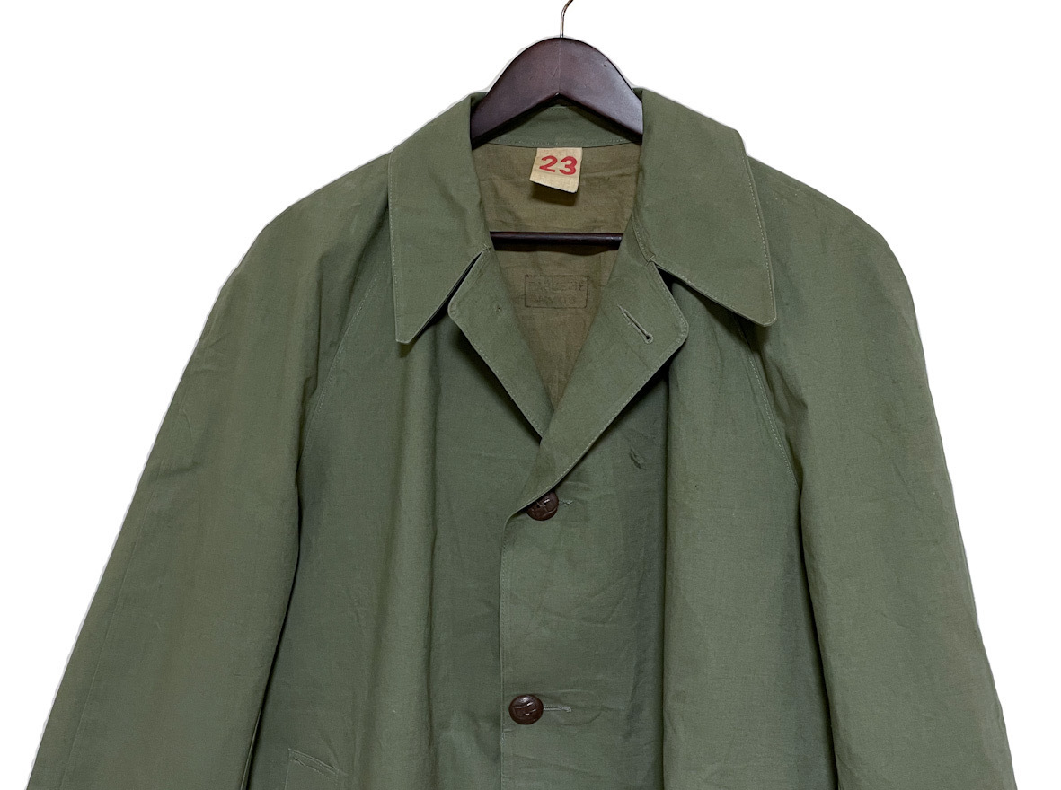 50s 60s フランス軍 実物ゴム引き ステンカラーコート 23 / ドイツ軍