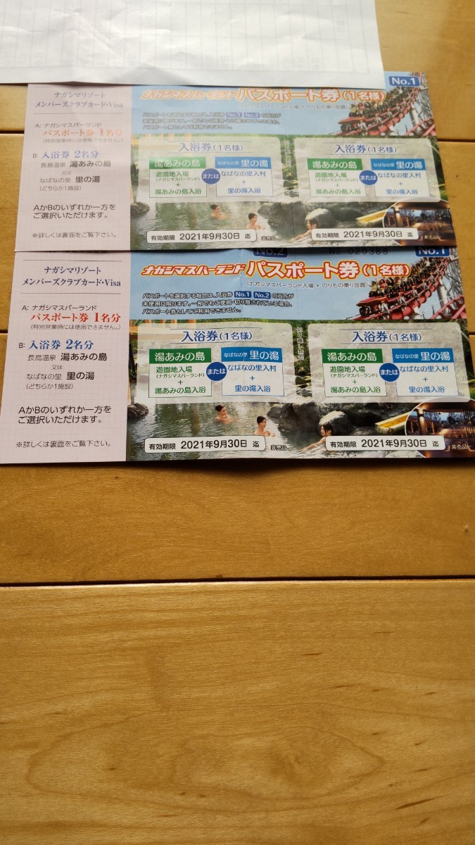 ナガシマスパーランド パスポート大人2枚 ※期限2022年2月28日まで www ...