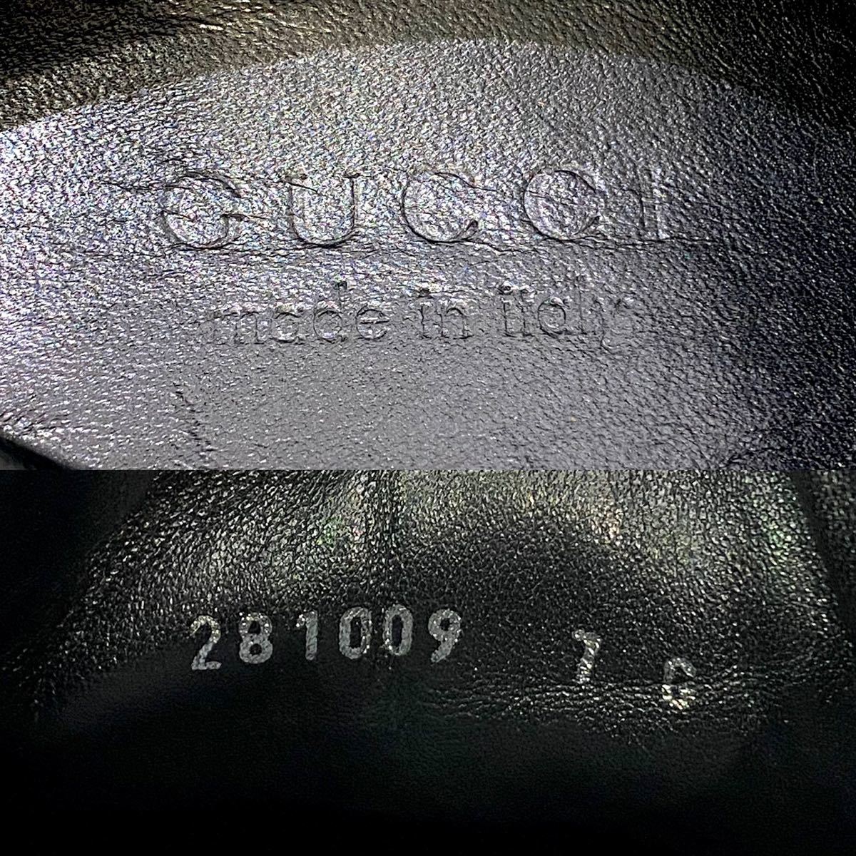 正規品 GUCCI エンボスロゴ MENS レザースニーカー 281009 グッチ LOGO