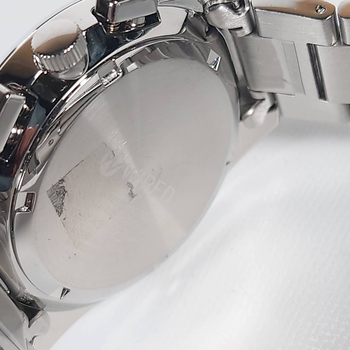 未使用 WIRED TOKYO SORA TiCTAC別注 AGAT741 腕時計 クォーツ メンズ 41.5mm幅 クロノグラフ SEIKO ワイアード ④の画像6