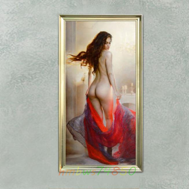 * new goods * work of art *. talent beautiful woman portrait painting super sexy beauty picture oil painting picture .. ornament picture frame attaching 40cm*70cm