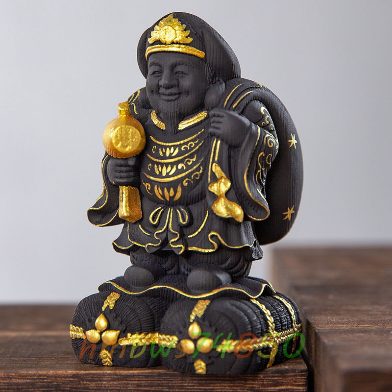 【60%OFF】 大黒天立像 福神 財神 寺院仏具」極上品 「密教法具 仏教芸術品 黒 仏壇付き ヒノキ檜木製 仏具一般 【60%OFF】 大黒天立像 福神 財神 寺院仏具」極上品 「密教法具 仏教芸術品 黒 仏壇付き ヒノキ檜木製 仏具一般