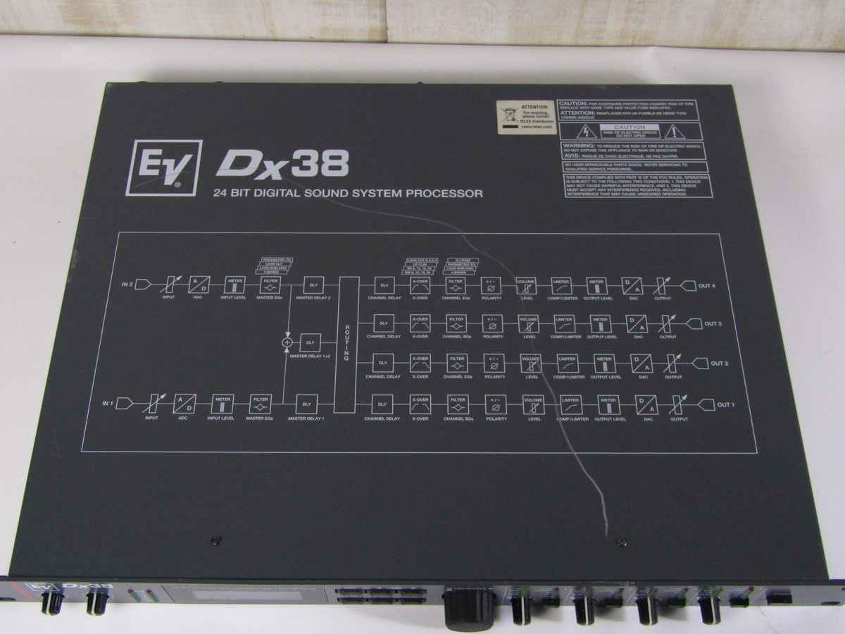 0228-N3-059 Electro-Voice DX38 チャンネルディバイダ 0228-N3-059 Electro-Voice DX38 チャンネルディバイダ