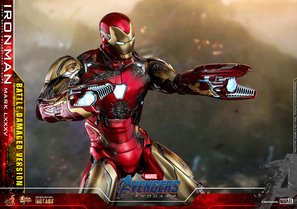 1/6 hot toys toy sapiens limitation Avengers Ⅳ end game Ironman * Mark 85 Battle damage version bonus version 