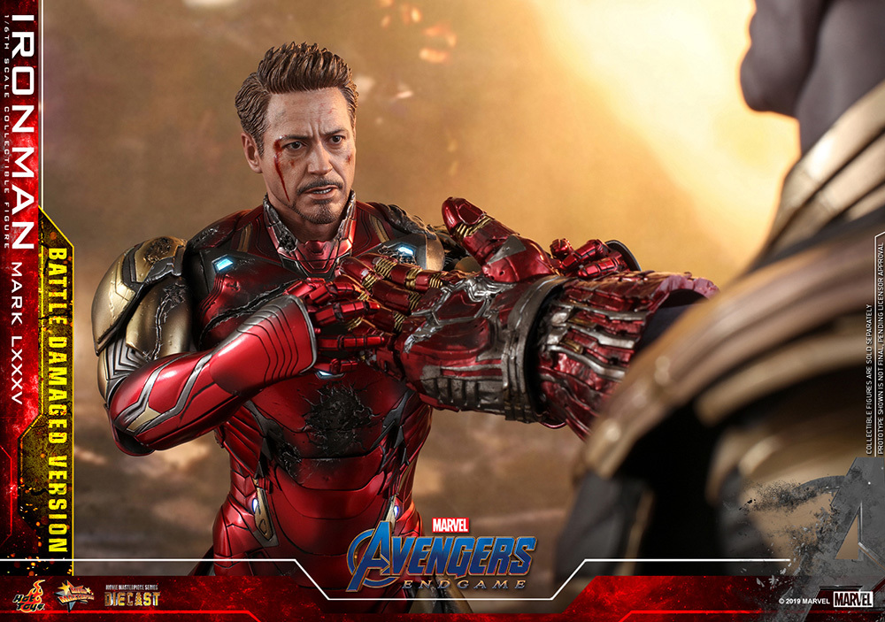 1/6 hot toys toy sapiens limitation Avengers Ⅳ end game Ironman * Mark 85 Battle damage version bonus version 