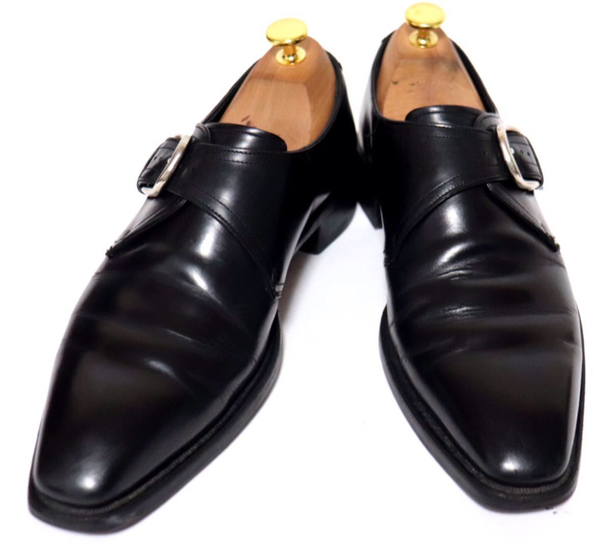 即決落札　REGAL 24㎝　ビジネスシューズ ブラック　メンズ　モンクストラップ シングル　高級靴　本革　フォーマル　リーガル　送料無料！