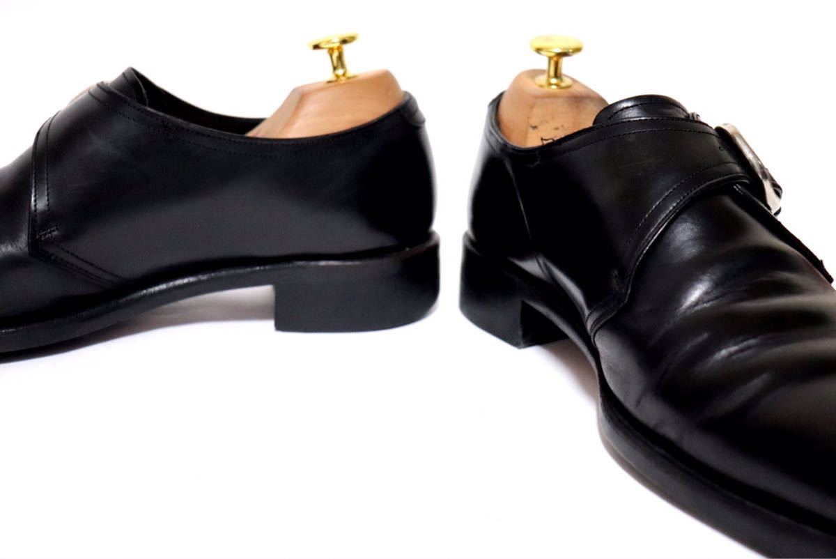 即決落札　REGAL 24㎝　ビジネスシューズ ブラック　メンズ　モンクストラップ シングル　高級靴　本革　フォーマル　リーガル　送料無料！