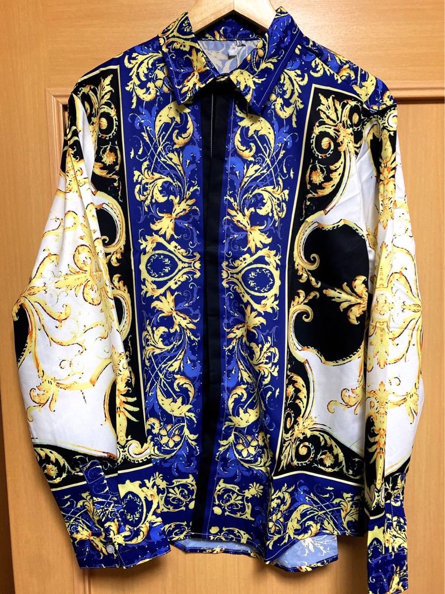 VERSACE バロック 柄 シャツ 希少 MADE IN ITALY-