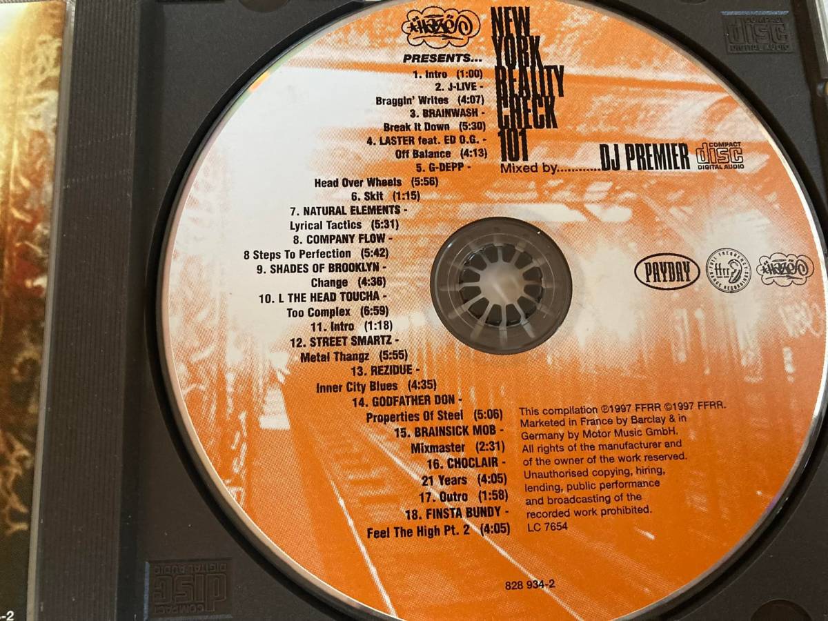 中古CD HIPHOP■MIX CD／DJ Premier／New York Reality Check 101／1997年■Gang Starr, Brainwash, Company Flow, J-Live, Godfather Don_画像3