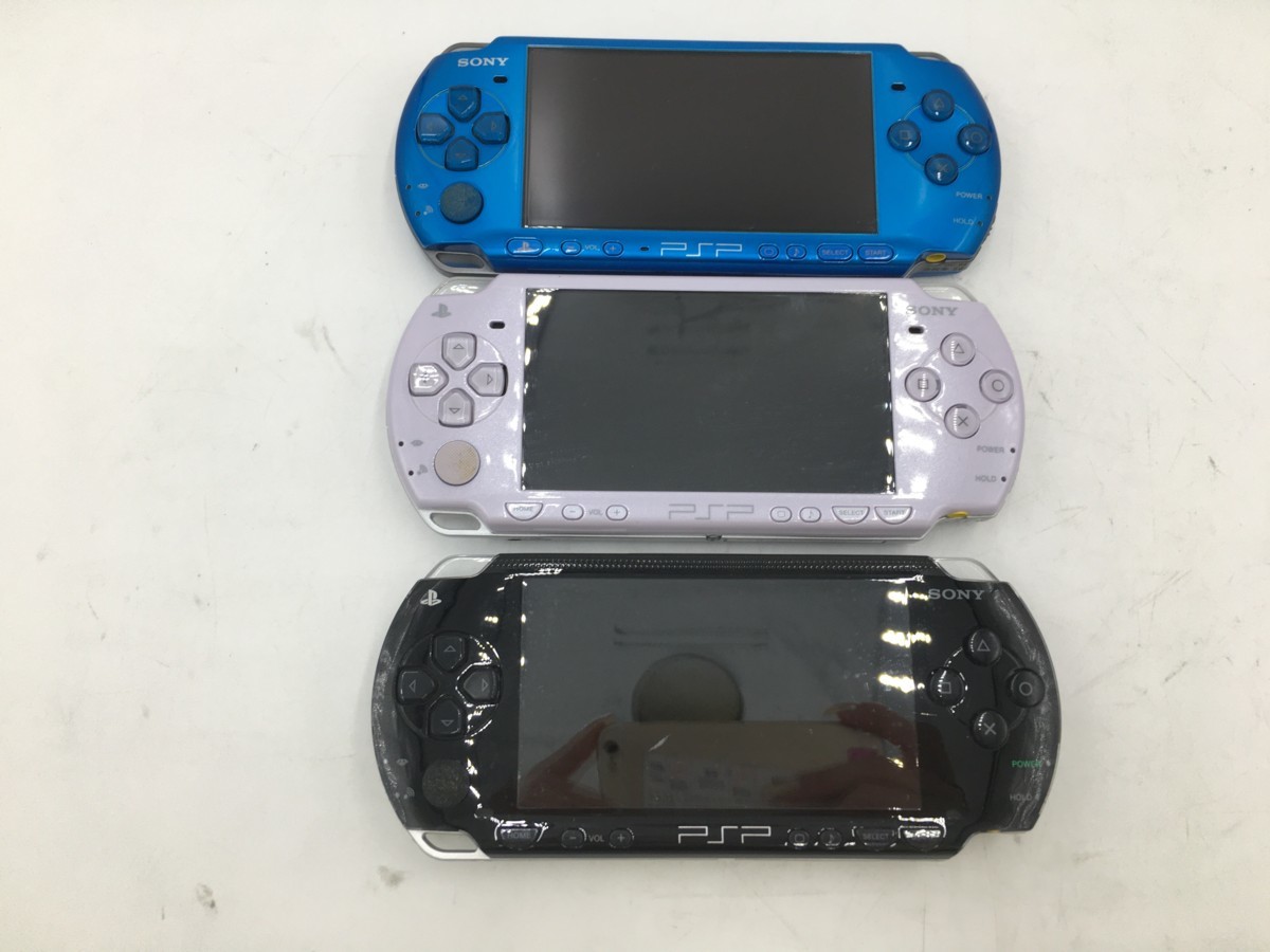 ♪△【SONY ソニー】PSP PlaystationPortable 3台セットPSP-3000/2000