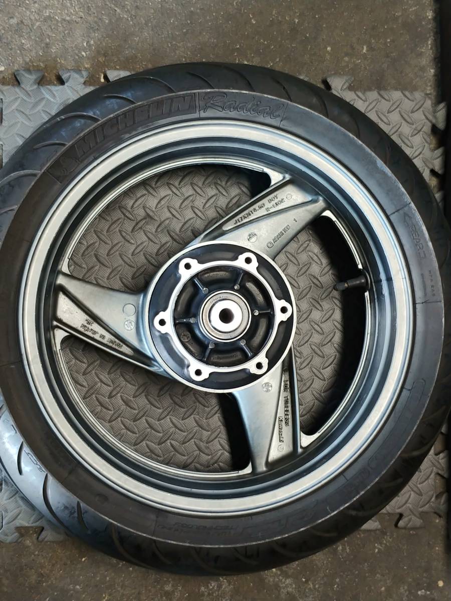 ZRX400用ZZR400N流用ワイドリアホイールセット