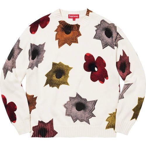 22SS SUPREME Nate Lowman Sweater White L シュプリーム ネイト
