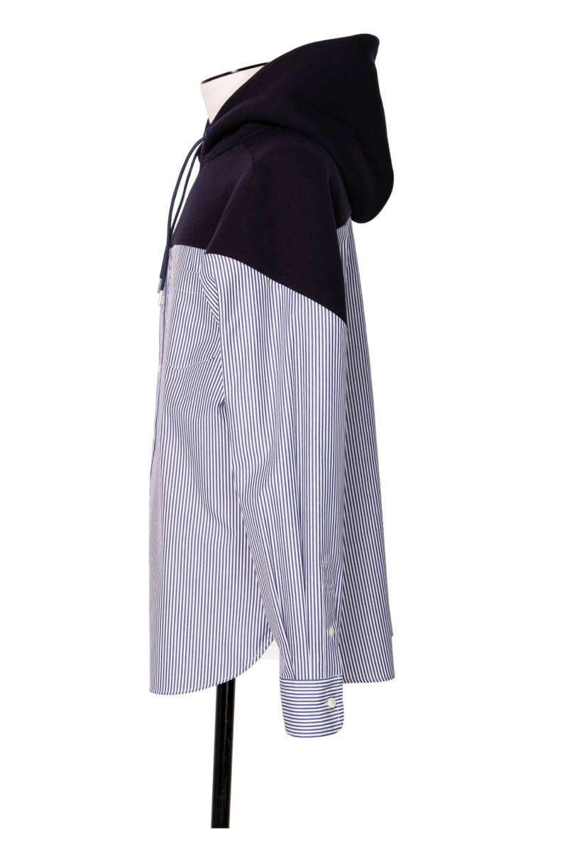 sacai Cotton Hoodie シャツ ドッキング パーカー | labiela.com