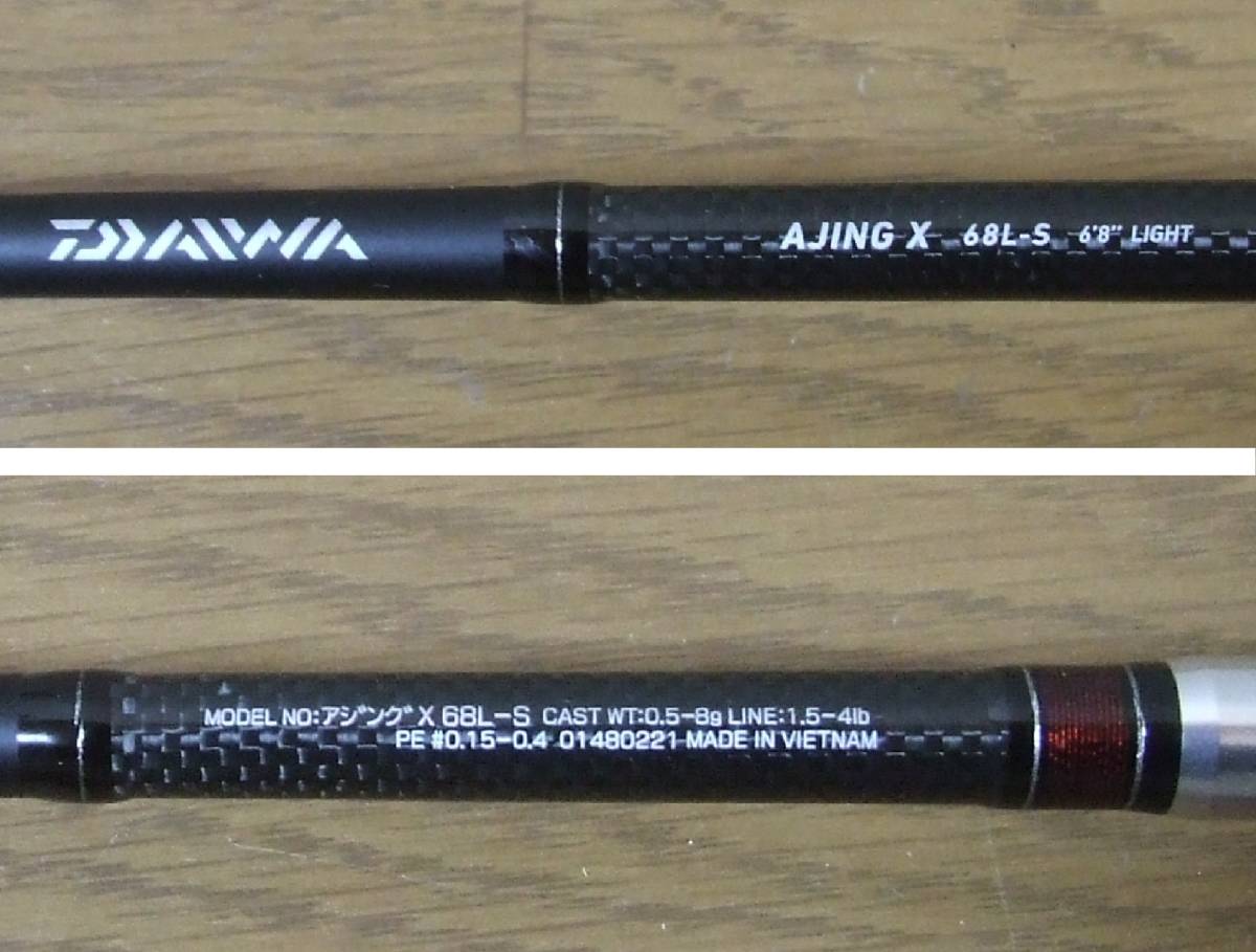 ■船竿 ダイワ アジング/Daiwa AJING X 68L-S 6’8” LIGHT 検/ルアージグヘッド_画像3