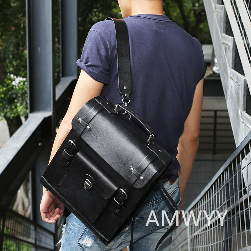 【最高級本革保証】人気 リュックサック レザー　手作り 手縫い メンズ ビジネスバッグ 鞄ハンドバッグ トートバッグ ヌメ革 AMWYY-MB-43