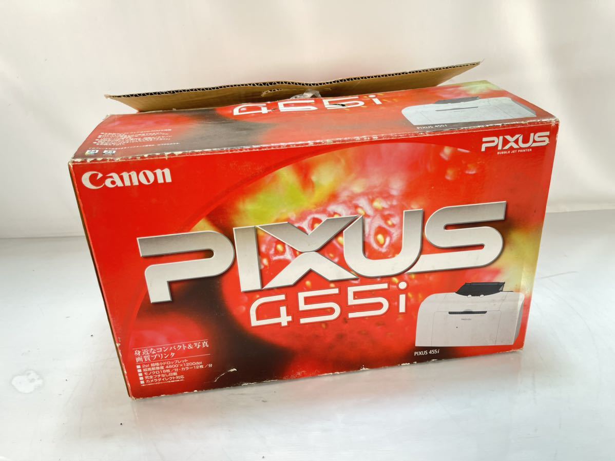 ★希少 未使用品 名機 Canon PIXUS 455i インクジェットプリンター A4 コピー機 管理E566 キャノン 開封済み_画像1