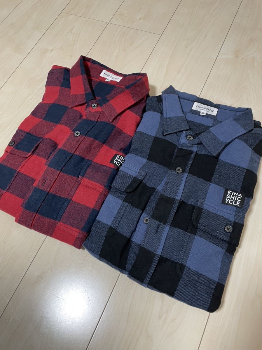 ☆木梨サイクル ネルシャツ 2着セット 美品 XLサイズ☆