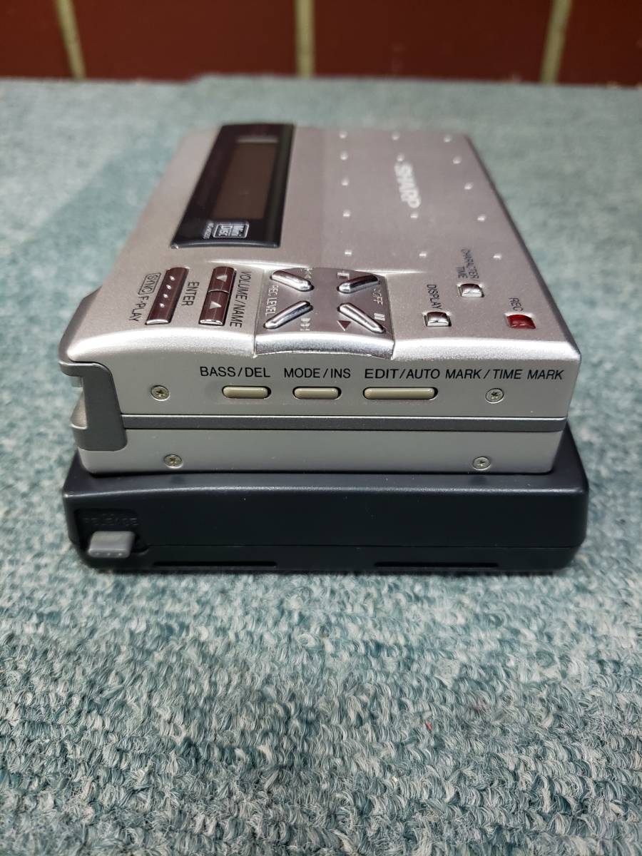 中古 SHARP シャープ MD-MS200-S MDポータブルレコーダー MDプレイヤー