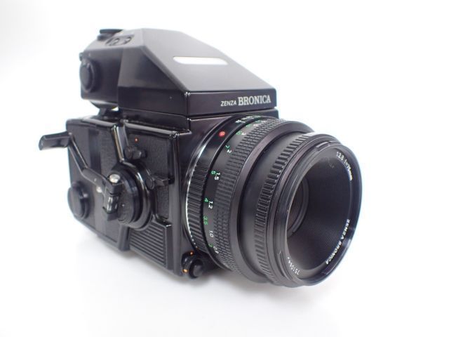 ZENZA BRONICA ETRSi 中判カメラ Zenzanon PE 75mm F2.8 ゼンザブロニカ単焦点レンズ/プリズムファインダー/元箱付 △ 6503F-1_画像2