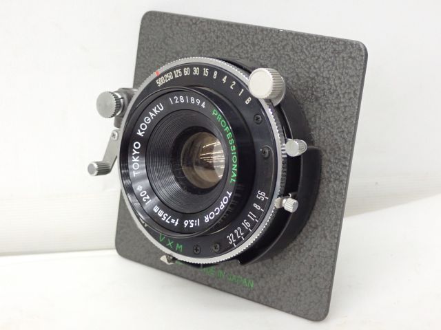 TOKYO KOGAKU 大判レンズ TOPCOR 75mm F5.6 現状販売 トプコール